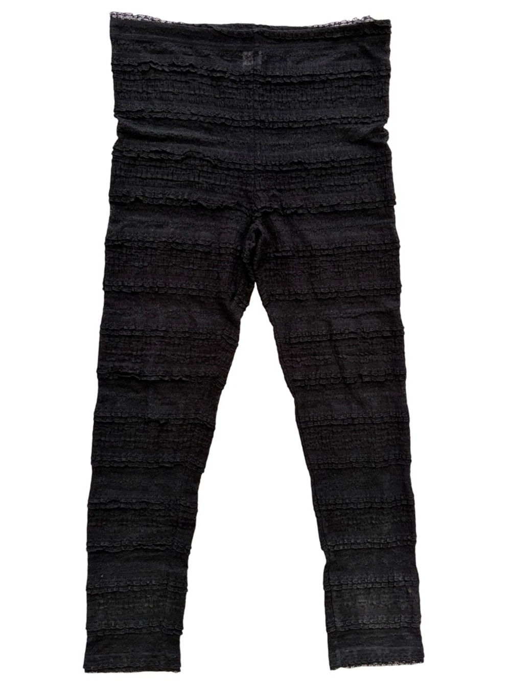 Free People Black Textured Ruffle Leggings - Picture 3 of 13